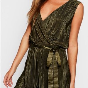 Plunge Jumpsuit (Pleated)
